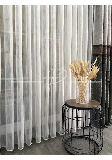 Tül Perde Nire Desen Düz Armür Etek Kurşun Sarım 4 Renk Çok Renkli