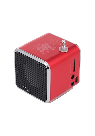 Kangvka Kırmızı Mini Hoparlör - Taşınabilir Tf Kart/usb Desteği, Fm Radyo, 3.5mm Girişli Müzik Çalar Bilgisayar, Telefon, Mp3 İle Uyumlu