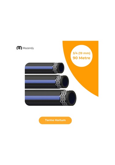 3/4" 19 Mm Çap 90 Metre Termo Kauçuk İplikli Pvc Bahçe Sulama Hortumu Esnek Dayanıklı