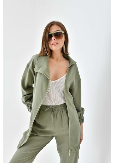 Ftz Women Kadın Modal Pantolonlu Takım Haki 30716-haki Haki
