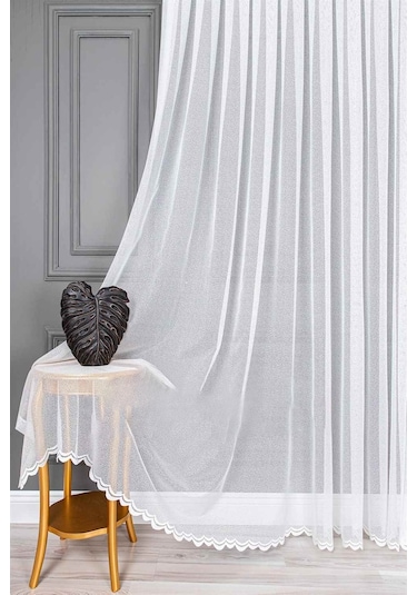 Evdepo Home Kullanıma Hazır Örme Tül Perde (540724560)