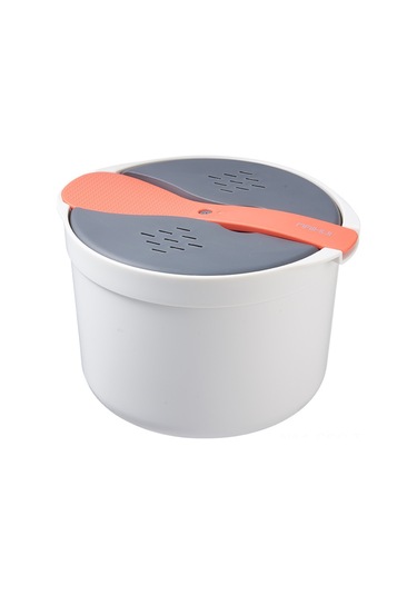 Springsun Ofis İçin 2l Kapasiteli Çift Katlı Mikrodalga Fırınlı Pilav Makinesi, Yemek Isıtıcı, Sebil Sporu Dahil Görkemeş Turuncu