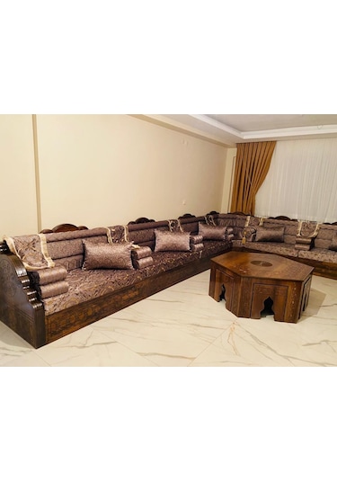 Geleneksel Ahşap Sedir Takımı Model 70 Renkli
