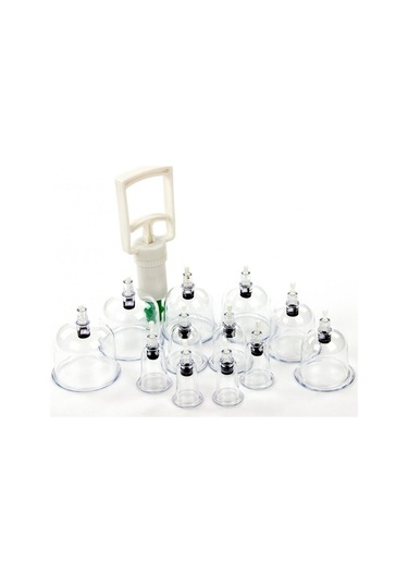 100 Adet 6 Numara Hacamat Kupası - Pompa Hediyeli Şeffaf