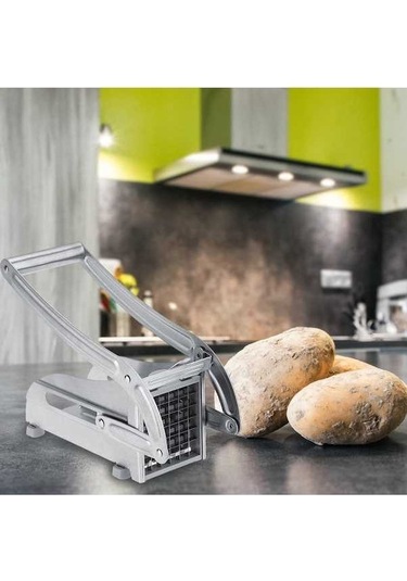 Pazly Patates Kızartması Kesici Paslanmaz Çelik Kaymaz Taban Mutfak Aleti Çok Renkli Çok Renkli