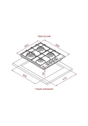 Teka HLX 640 KBC0E Gazlı Ocak