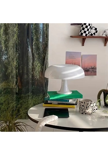 Yatak Odası Başucu Oturma Odası B İçin Led Mantar Masa Lambası Turuncu