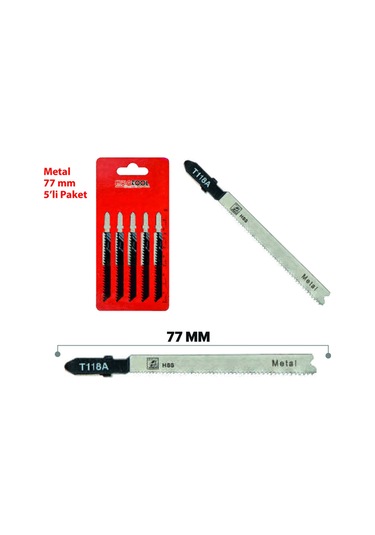 Eratool ERA51871 T118A Metal Dekupaj Testere Bıçağı 5'li