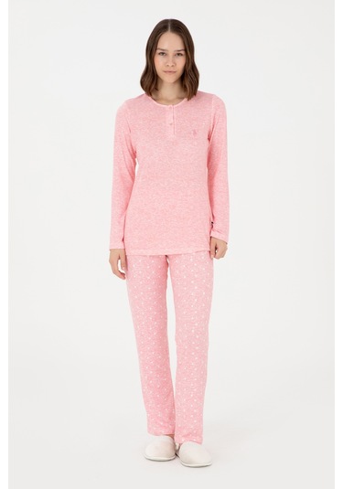 U.s. Polo Assn. Kadın Pembe Pijama Takım 50302755-vr041 Pembe