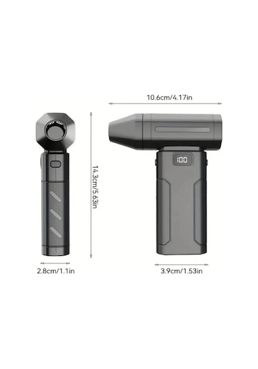 Buffer Usb Şarjlı Güçlü Hava Üflemeli Toz Temizleyici Araç İçi, Klavye, Pc Ve Elektronik Cihaz Temizlik Cihazı X8 Jetfan
