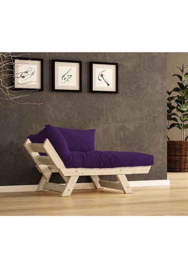 Woodesk Adalar Masif Natural-mor Renk Berjer Cpt8147-140 Mor