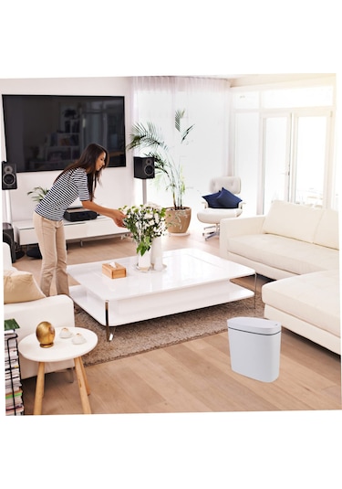 Qfdr Akıllı Çöp Tenekesi Sensörlü Çöp Tenekesi Sensörlü Çöp Beyaz