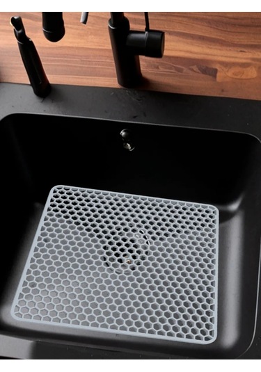 Vasilisa Krasa Mutfak İçin Kare Lavabolu Izgara 26.5x26.5 Cm 287788554 Gri