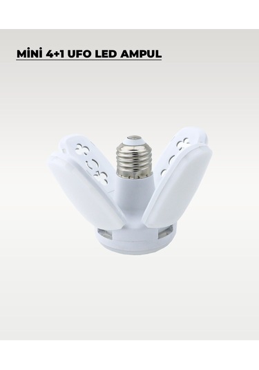 30w Mini Pervane 4+1 Kanatlı Ampul 6500k Beyaz Işık 1 Adet