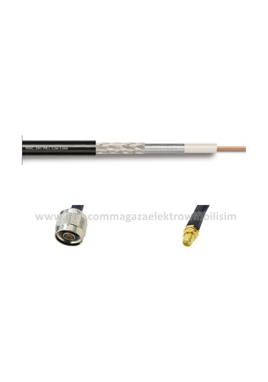 N erkek - SMA dişi 25 METRE LMR240/RWC240 Koaksiyel Kablo 50Ω