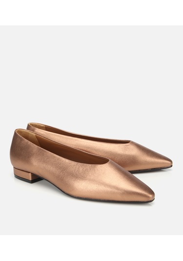 Hotiç Kadın Deri Bronz Sivri Burunlu Babet 01ayh316500a470 01ayh316500a470 Bronz