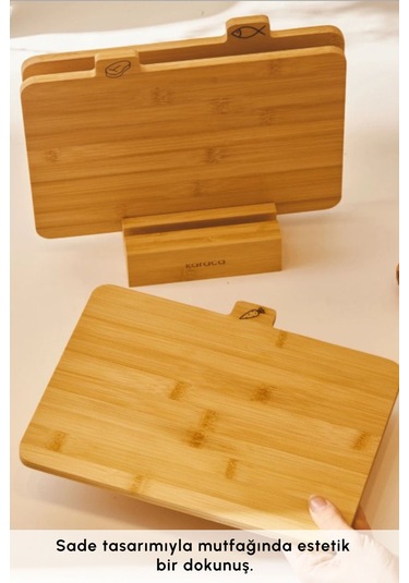 Karaca  Triple 4 Parça Ayaklı Bambu Kesme Tahtası Seti
