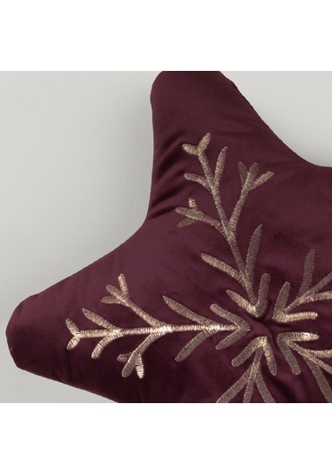 Linens Star 37x35 Cm Kırlent Bordo Bordo