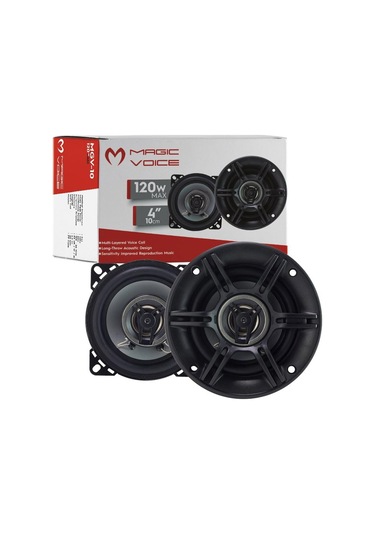 10 Cm 120 Watt Kapaklı Tweeterlı Hoparlör 2li Takım 5023