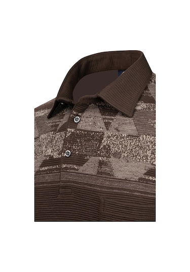 Çizgi Triko Erkek Uzun Kollu Desenli Gömlek Yaka Kol Manşetli Cepli Sweat 5026 Kahverengi Kahverengi Çizgi Triko Erkek Uzun Kollu Desenli Gömlek Yaka Kol Manşetli Cepli Sweat 5026 Kahverengi Kahverengi