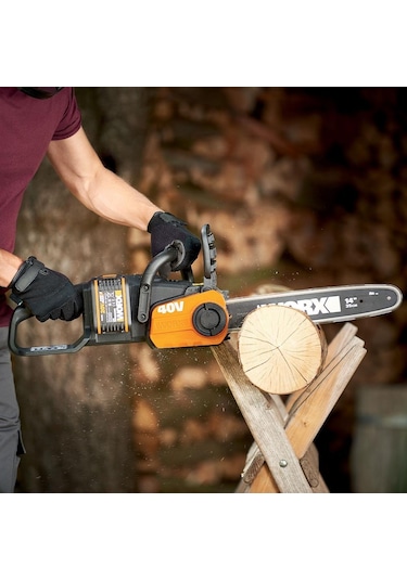 Worx WG384E 40V 2.0 Ah Li-İon Profesyonel Şarjlı Kömürsüz Zincirli Testere 35 CM