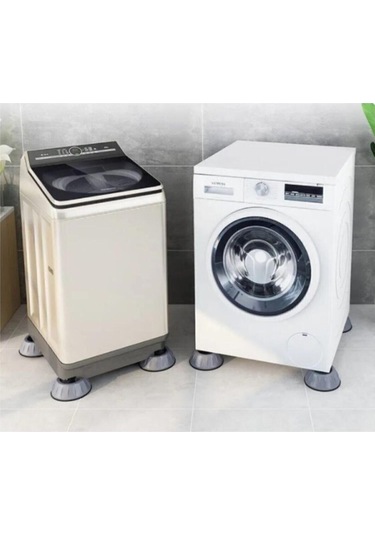 İsgstore Çamaşır Makinesi Titreşim Engelleyici Stoper Gri 4 Lü Set