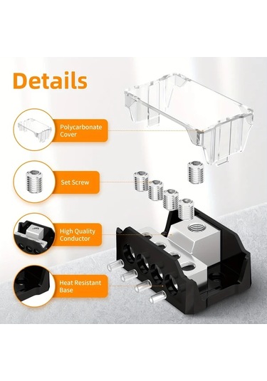 Cordial 2 Adet Ağır Hizmet 4 Yollu Araç Ses Topraklama Dağıtım Bloku 024 Giriş 4810 Çıkış Amplifikatör Güç Splitter