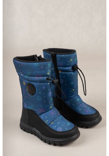 Gimer Lacivert Kız Çocuk Baskılı Kar Botu - Cool1303G Lacivert