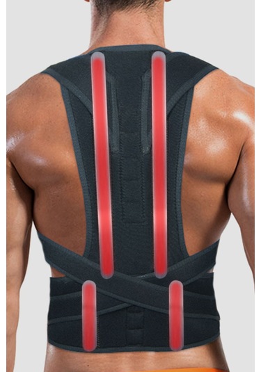 Dik Duruş Korsesi Balenli Ve Manyetik Özellikli Bel Sırt Korsesi Kadın Erkek Korsesi