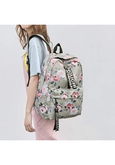 Sırt Çantası Bayan Sırt Çantası Etnik Rüzgar Baskı Çiçek Su Geçirmez Büyük Kapasiteli Seyahat Kadın Çantası Öğrenci Okul Çantası Matches The İmage Çok Renkli