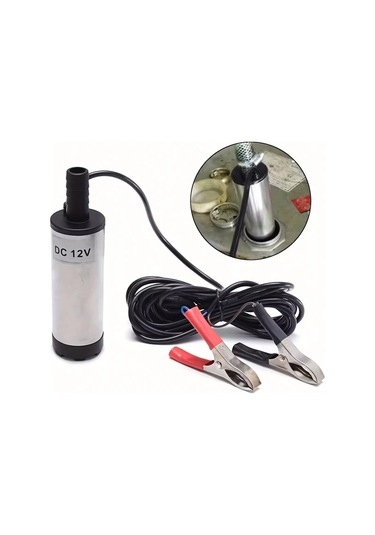 Honeybeeshop 1 Adet 12v 24v 38mm Araç Yağ Değiştirme Yakıt Pompası Elektrikli Dizel Pompa Tekne Kamyon