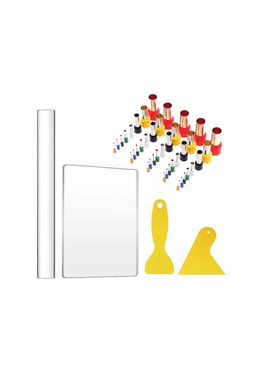 Kangvka 44 Parça Kila Aletleri Seti: Yuvarlak Kila Kesici, Hamur Bastırma Tahtası Ve Skrepör - Hamur Çalışma Araçları Kombinasyonu Çok Renkli