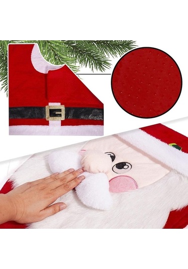 Pazly Suntek 5 Parça Yılbaşı Klozet Kapağı Örtüsü Dekoratif Tank Seti Çok Renkli Çok Renkli