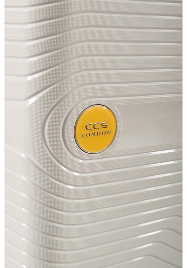 Ççs 5239 Polipropilen 3 Lü Valiz Seti Beyaz-sarı Beyaz - Sarı