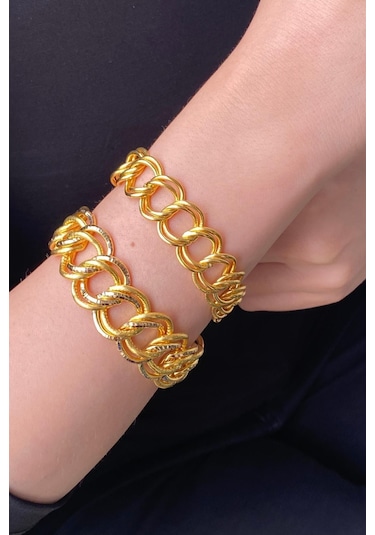 Zümrüt Sarraf 14 Ayar Altın Kadın Samanyolu Bileklik Sarı Altın