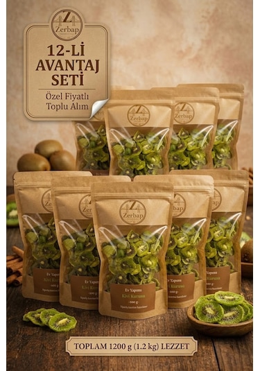 Doğal Kivi Kurusu 12'li Avantaj Paketi 12 X 100g 1200 G