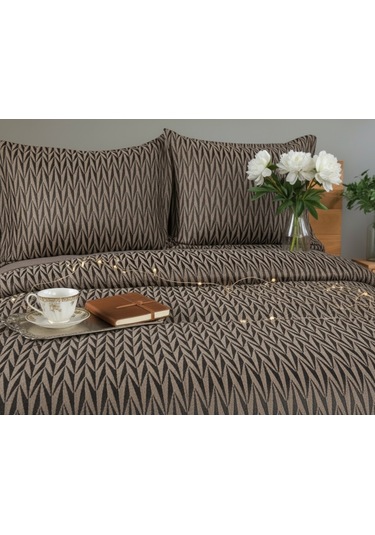 Lukes Geometrik 4 Parça Bej Pike Takımı 240 X 260 Cm Bej