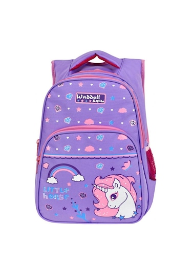 Waddell Kız Çocuk Mor Unicorn İlkokul Sırt Çantası ve Beslenme