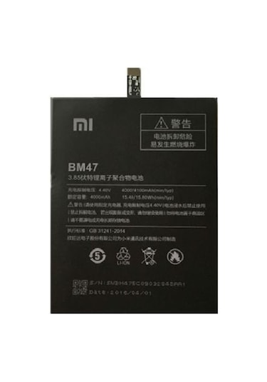 Xiaomi Redmi 4x (Bm47) Batarya Pil 4000mAh