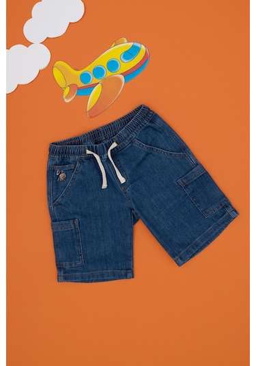 U.s. Polo Assn. Erkek Çocuk Mavi Şort Jean 50304264-dn0022 Mıd Blue