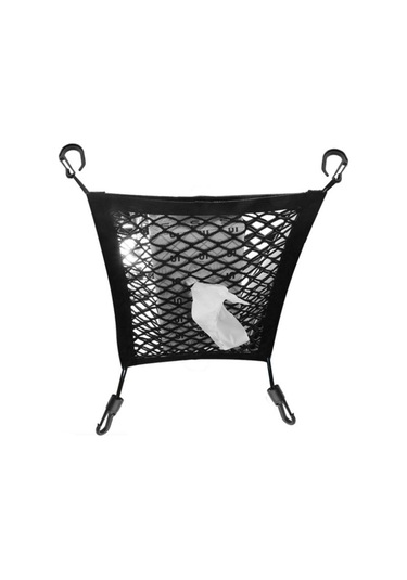 Monyee Oto Ön Koltuk Arası Çift Katlı Esnek Ağ Organizer, Çocuk/evcil Hayvan Engeli, Kolay Kurulum, Siyah Diğer