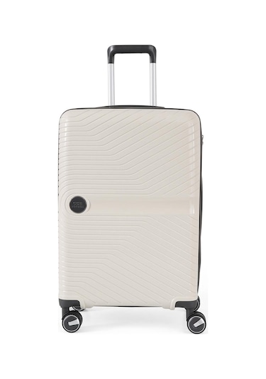 Ççs 5239 Polipropilen Orta Boy Valiz Beyaz-antrasit Beyaz - Antrasit