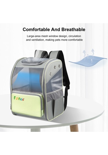 Funadd Fold Nefes Alabilir Pet Sırt Çantası Açık Omuzlar Kedi Çantası Sarı