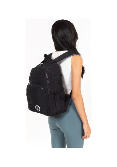 Modern Tarzda Su Geçirmez Krınkil Kumaş Okul Sırt Çantası Hafif, Konforlu Ve Fonksiyonel Tasarım - Siyah Siyah
