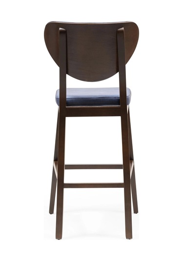 Olivya Ahşap Bar Sandalyesi Açık Mavi