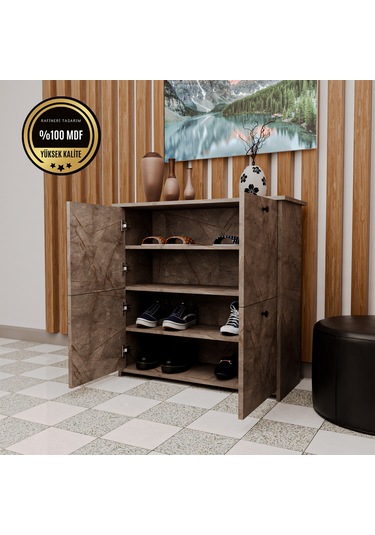 Dekorfim DF08103GD MDF Antre Hol Ayakkabılık Ayakkabı Dolabı