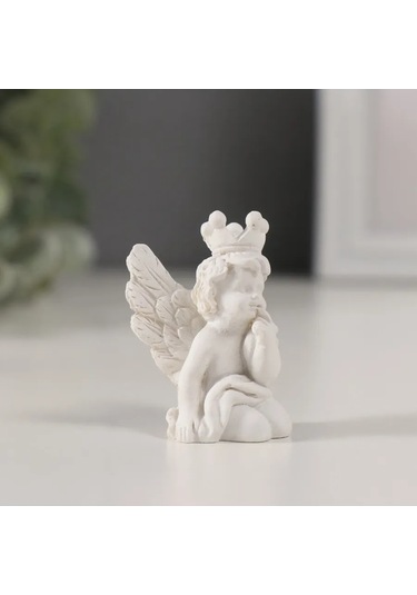 Simalend Taçlı Minik Melek Heykeli 418202569