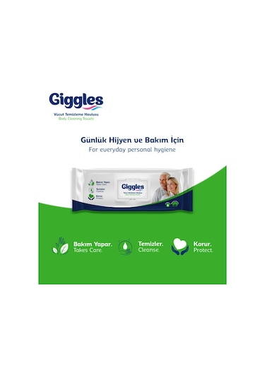 Giggles Vücut Temizleme Havlusu 6 x 50'li