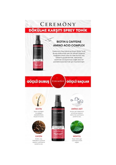 Ceremony Dökülme Karşıtı Saç Sprey Tonik 2 x 250 ML