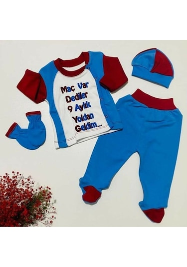 Gülücük Taraftar Bordo Mavi 4'lü Tulum Set Mavi